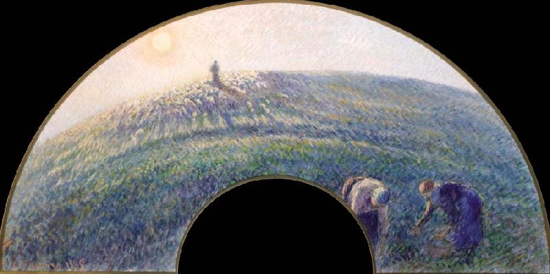 Camille Pissarro Herd of Sheep at Sunset oil painting picture
